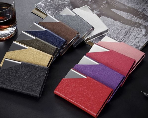 Luxury PU Leather Business Card Holder x 2 Pieces - Cedrix Online