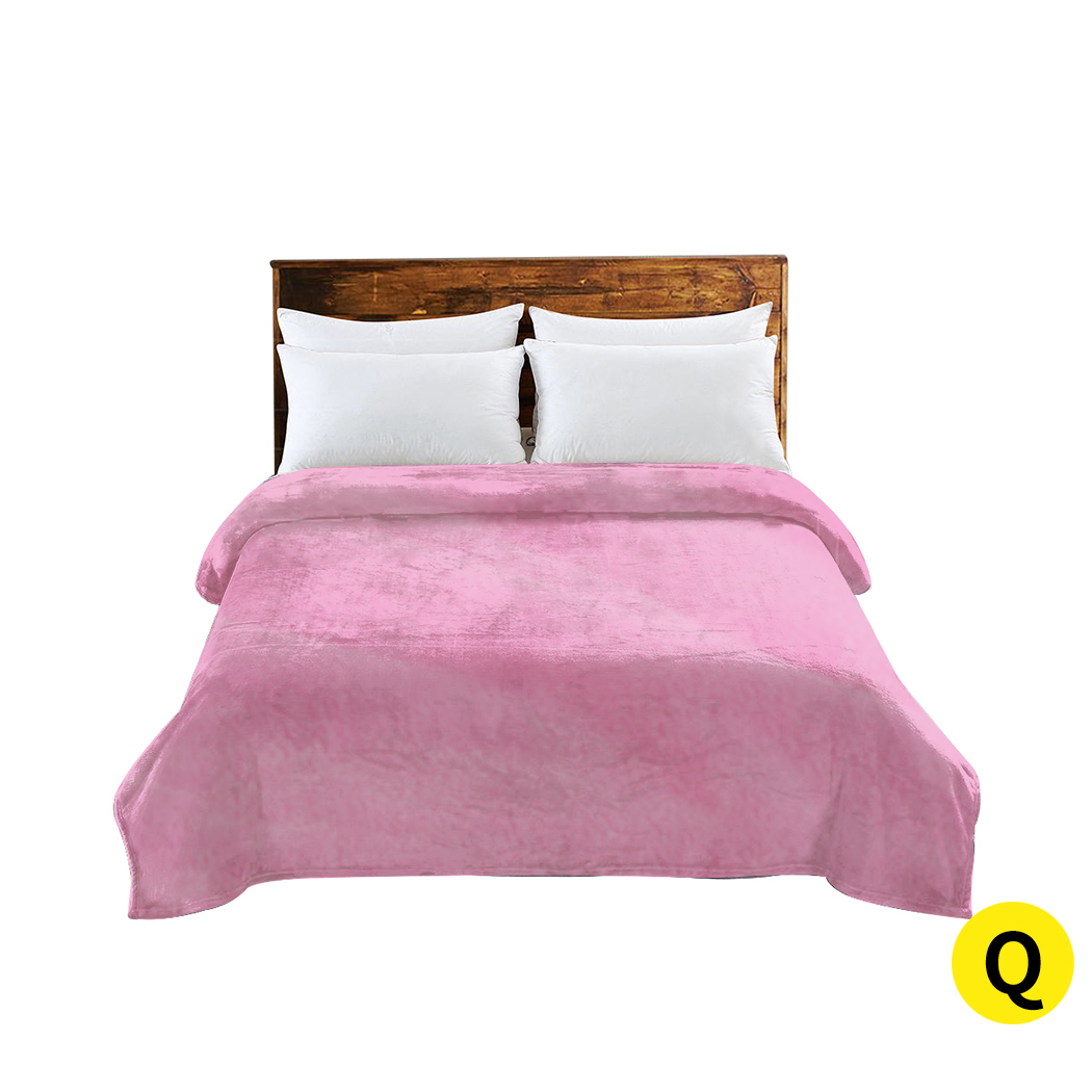 UltraSoft Faux Fur Throw Rug Pink Colour Cedrix Online
