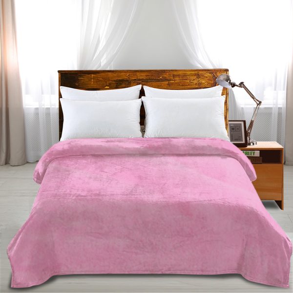 UltraSoft Faux Fur Throw Rug Pink Colour Cedrix Online