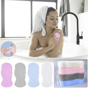 Ultra-Soft Exfoliating Massager Body Bath Shower Sponge | Kids and Adults (Family Pack of 4)