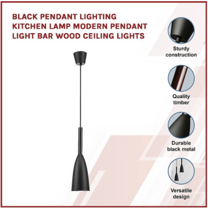 Black Pendant Lighting Kitchen Lamp 3
