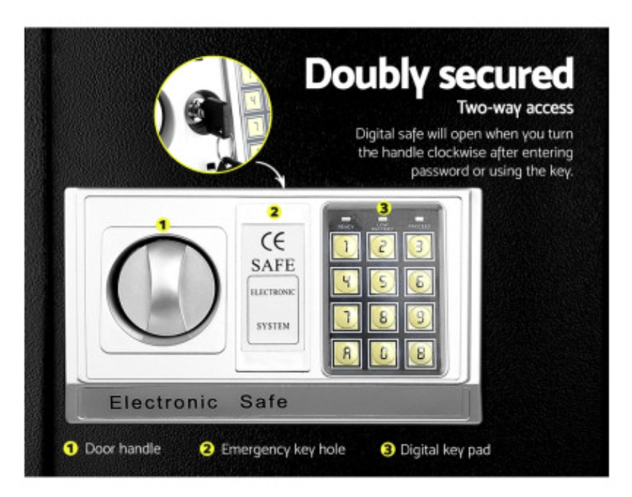 Electronic Digital Security Safe | 16L - Cedrix Online